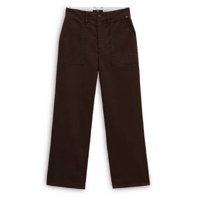 Vans high-rise chino pants with straight leg in brown