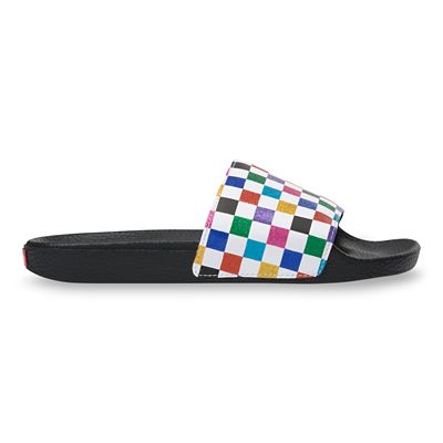 Glitter Rainbow Slide-On Sandals 