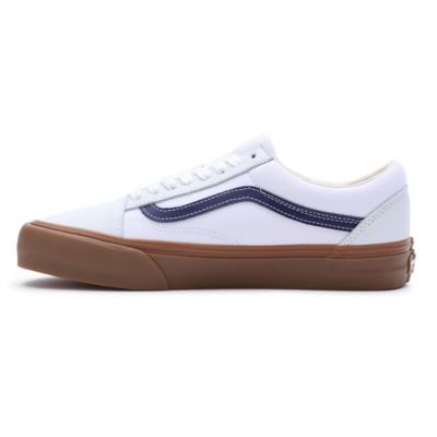 White vans with blue sales sole