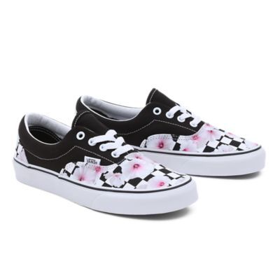 Pink white and black hot sale vans