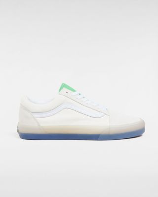 Vans Old Skool Shoes (translucent White/green) Unisex White