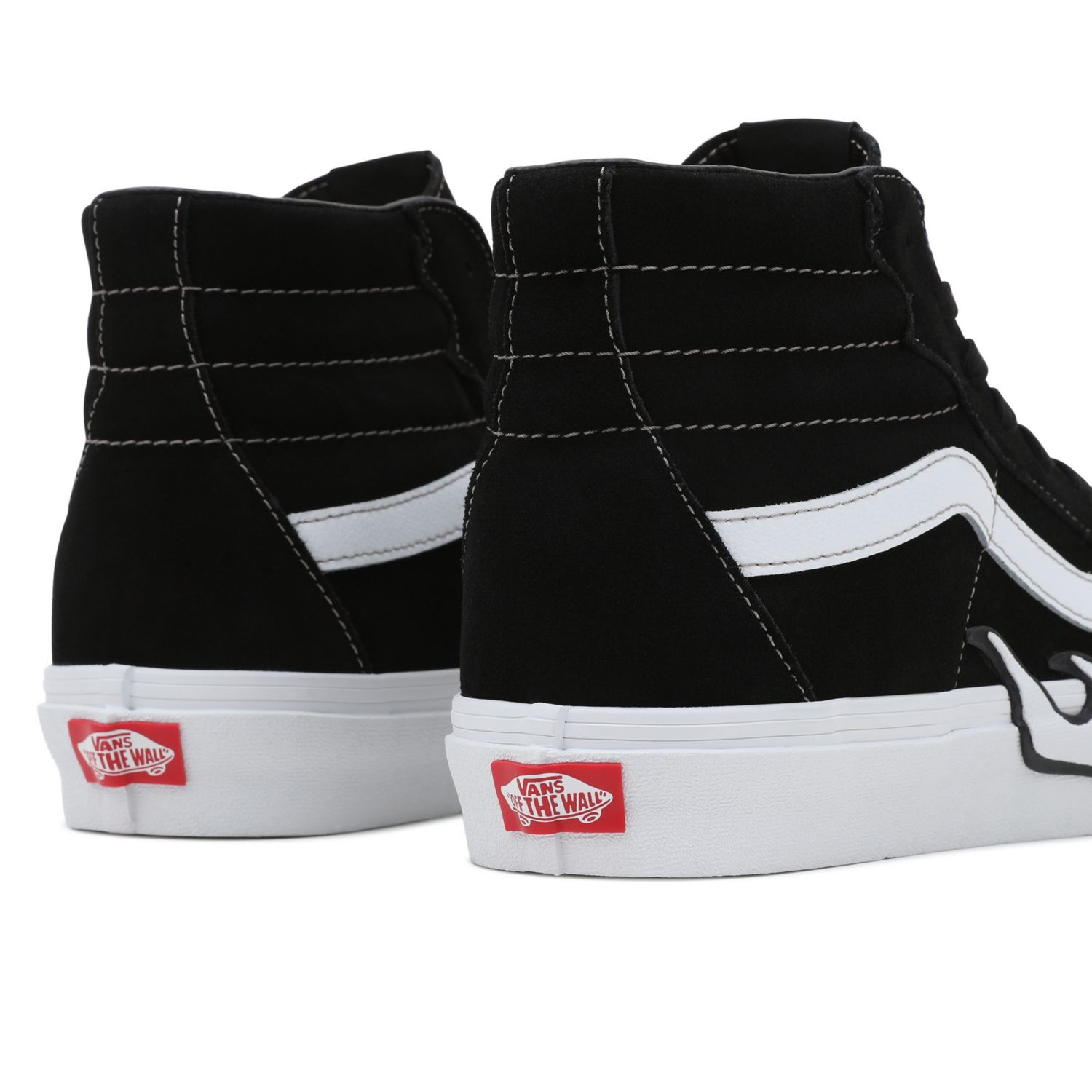 Vans flame hot sale wall black