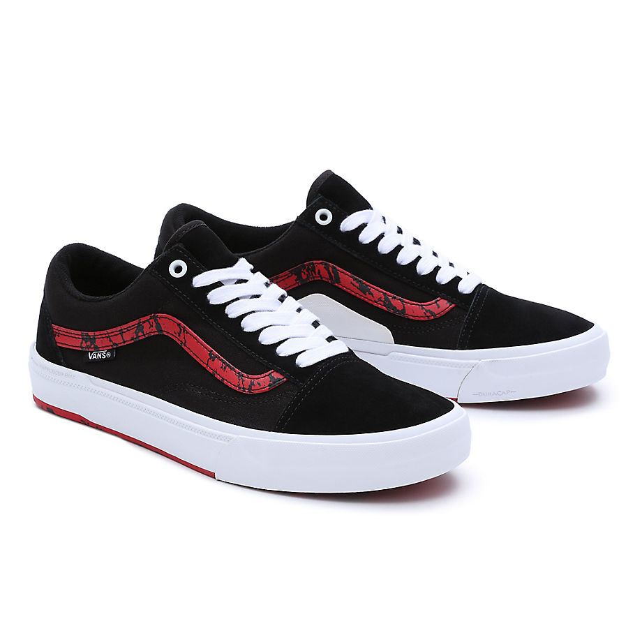 Vans Marble Bmx Old Skool Shoes (black/white/red) Men Black