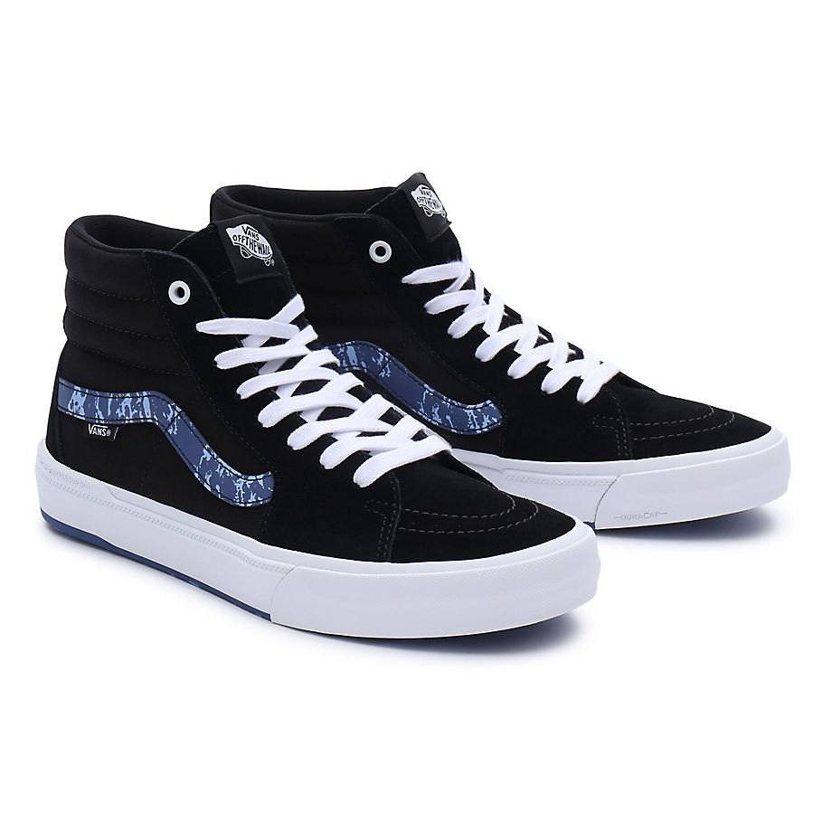 Vans Marble Bmx Sk8-hi Shoes (black/white/blu) Men Black