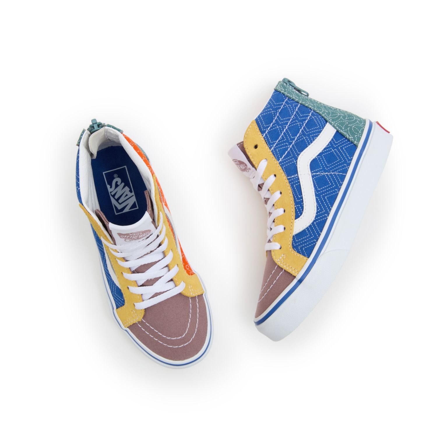 Vans high outlet top patchwork