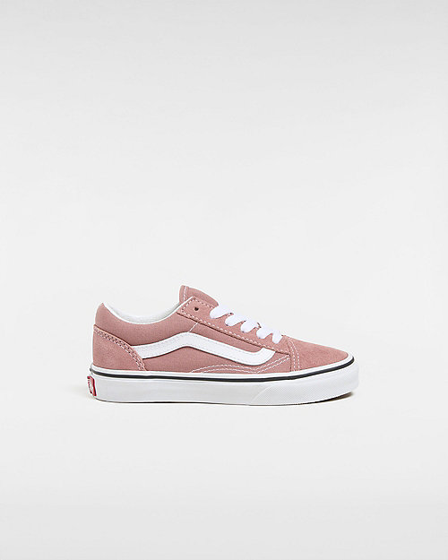 Vans Kids Color Theory Old Skool Shoes (4-8 Years) (color Theory Withered Rose) Kids Pink