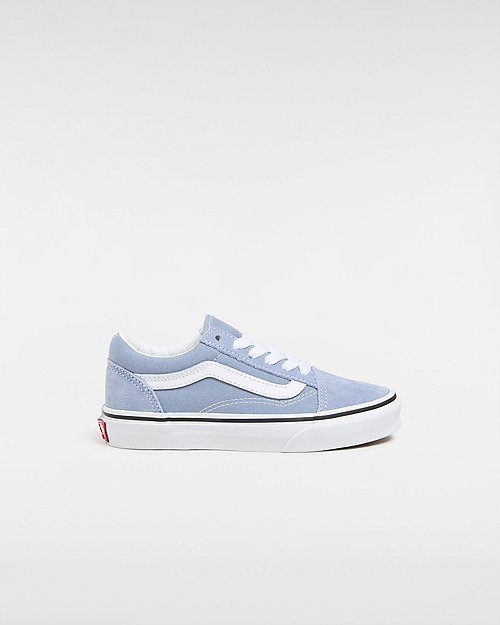 Vans Kids Color Theory Old Skool Shoes (4-8 Years) (color Theory Dusty Blue) Kids Blue