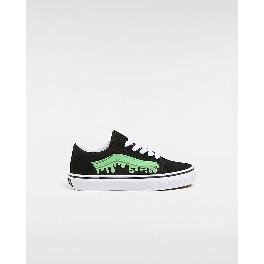 Vans Kinder Old Skool Schuhe (4-8 Jahre) (glow Slime Black/green) Kinder Schwarz
