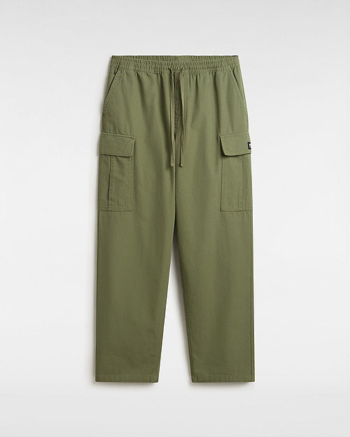 Vans Pantalones Cargo Range De Corte Holgado Y Tiro Caído Con Cinturilla Elástica (olivine) Hombre Verde