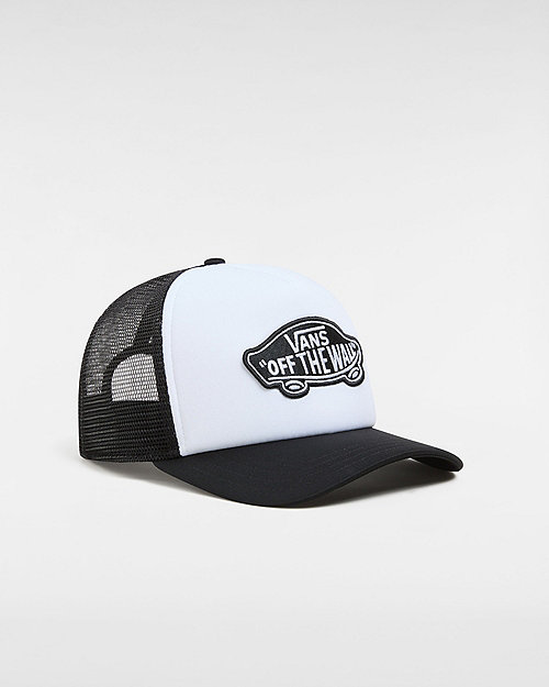 Vans Classic Patch Curved Bill Trucker Hat (black/white) Unisex Black