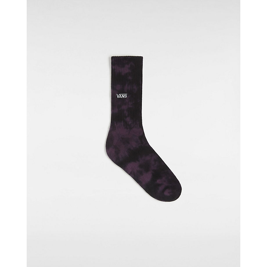 Vans Tie Dye Crew Socks (1 Pair) (blackberry Wine) Men Purple