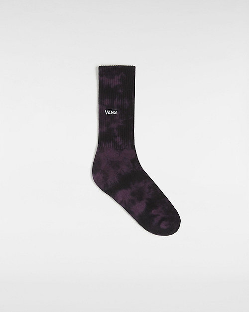 Vans Tie Dye Crew Socks (1 Pair) (blackberry Wine) Men Purple