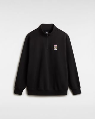 Vans Ave Quarter Zip Sweatshirt (black) Men Black, Size L