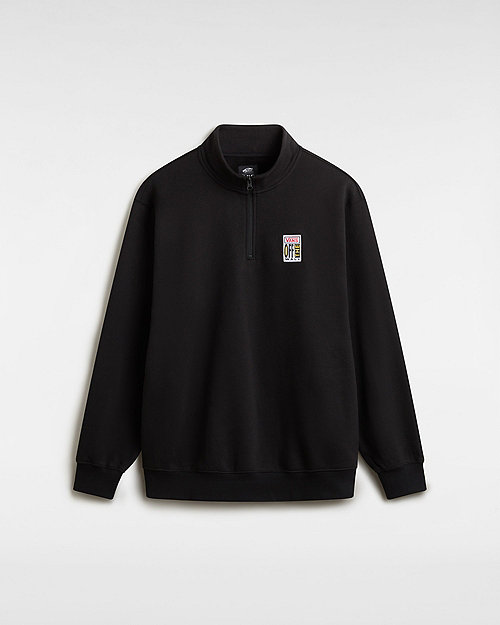 Vans Ave Quarter Zip Sweatshirt (black) Heren Zwart