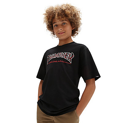 Camiseta de niños Vans x Thrasher con logotipo (8-14 años)