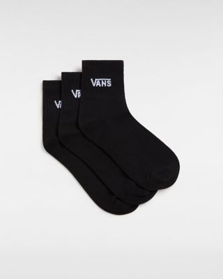 Vans Half Crew Socks (3 Pairs) (black) Women Black