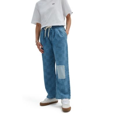 Mended Check Denim Range Trousers | Vans