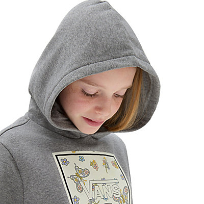 Girls Butterfly Floral Box Pullover Hoodie (8-14 Years)