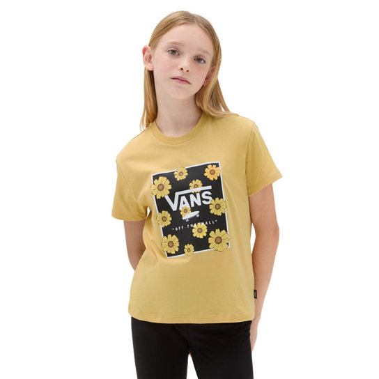 Camiseta de niñas de cuello redondo Sunflower Animal Box (8-14 años) | Vans