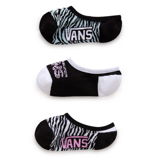 Calcetines invisibles Zebra Daze Canoodle de niños (3 pares) | Vans