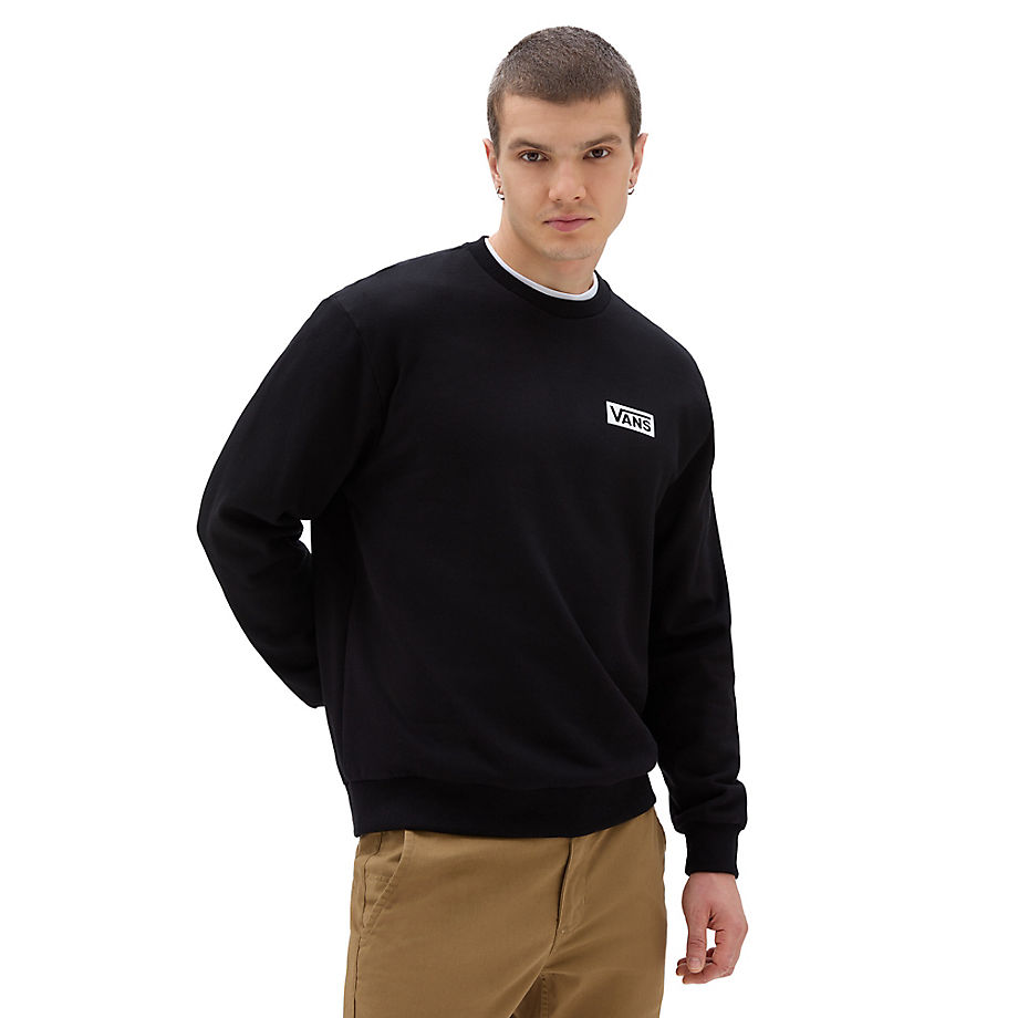 Vans Relaxed Fit Sweatshirt Met Ronde Hals (black) Heren Zwart