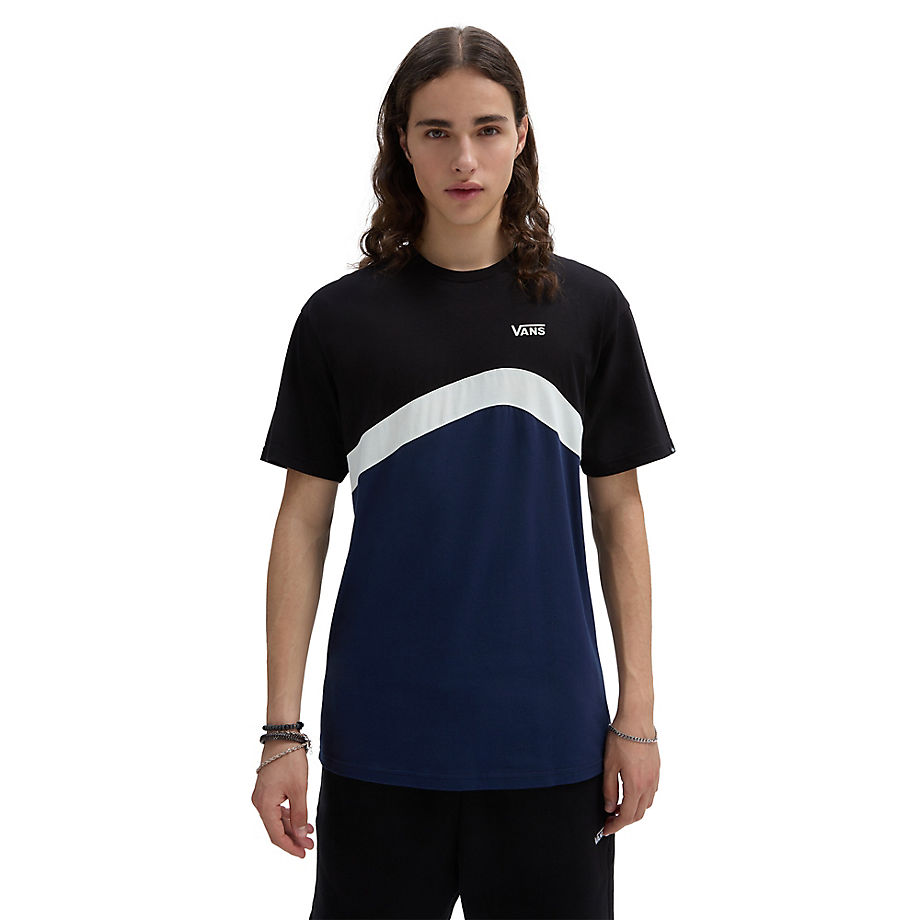 Vans Sidestripe Block T-shirt (dressblues/blk) Herren Blau