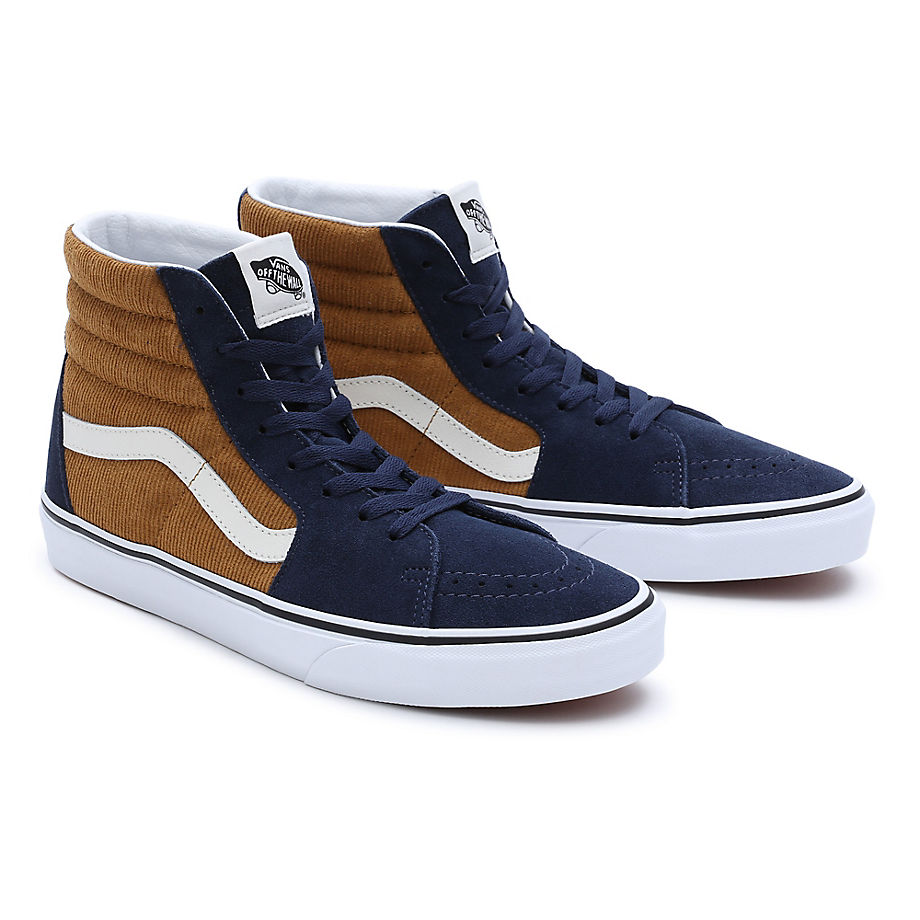 Vans Sk8-hi Corduroy Shoe(blue/brown)
