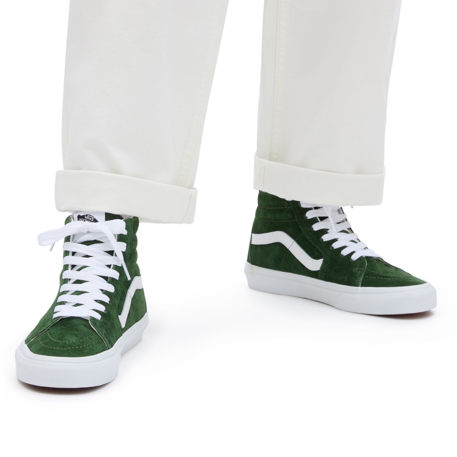 Vans verte outlet daim