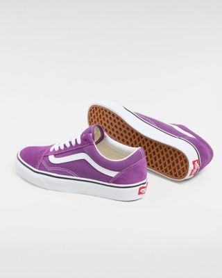 Light purple checkered outlet vans