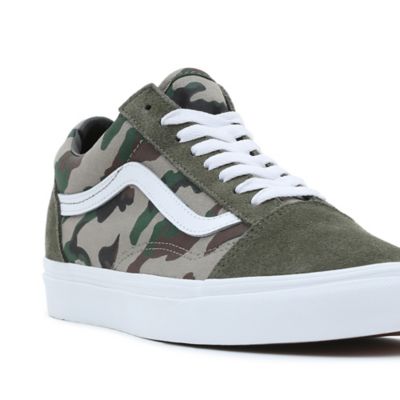 Old skool best sale olive green vans