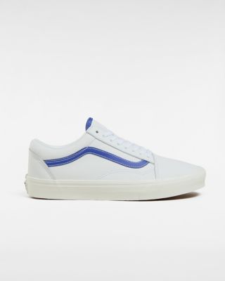 Vans Old Skool Leather Shoe(white/blue)