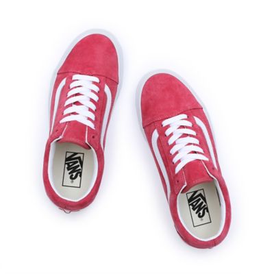 Vans red best sale suede old skool