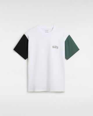 Vans T-shirt Colorblock Varsity (white-black-bistro Green) Mezczyzni Kolorowy