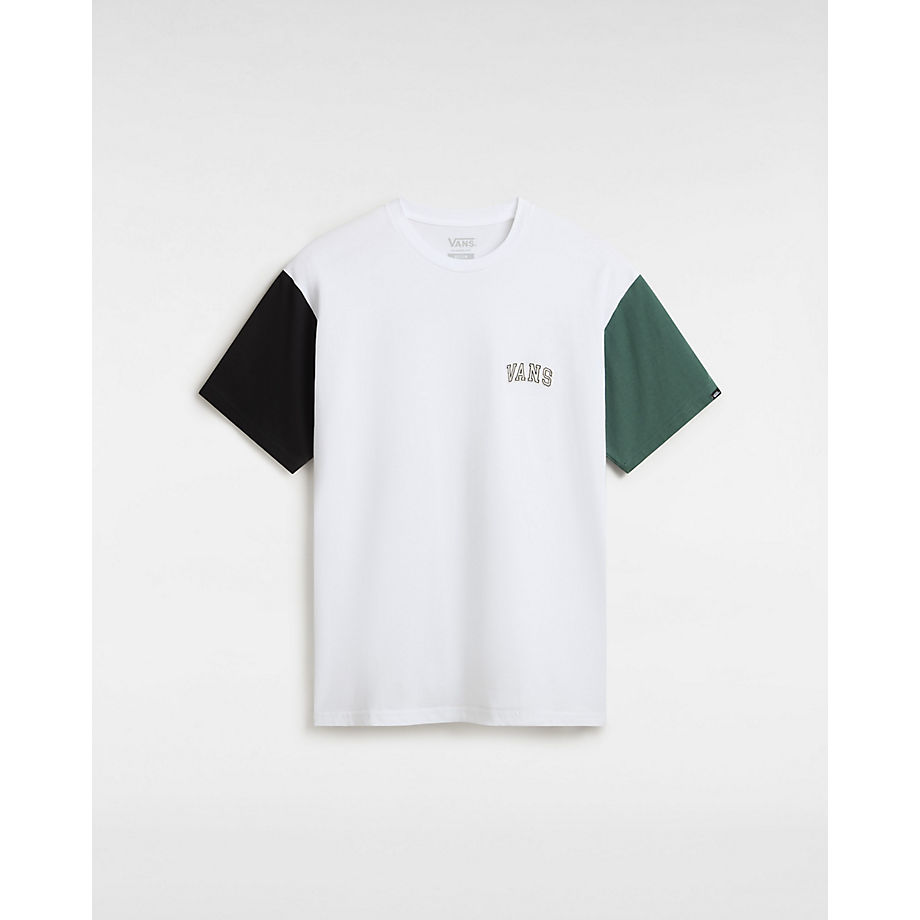 Vans Colorblock Varsity T-shirt (white-black-bistro Green) Herren Multicolour
