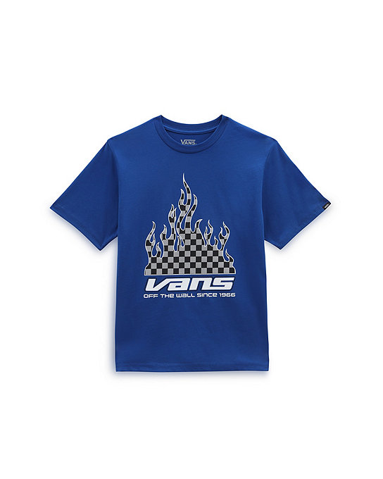 Boys Reflective Checkerboard Flame T-Shirt (8-14 Years) | Vans