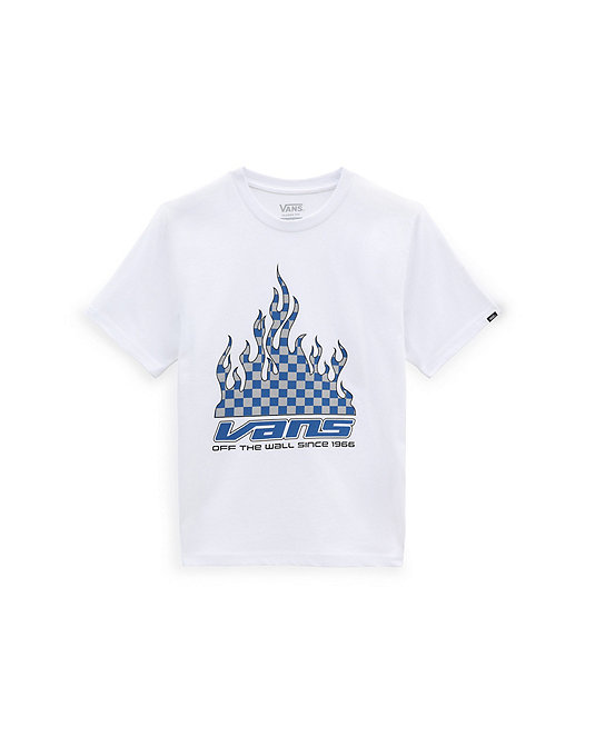 Boys Reflective Checkerboard Flame T-Shirt (8-14 Years) | Vans