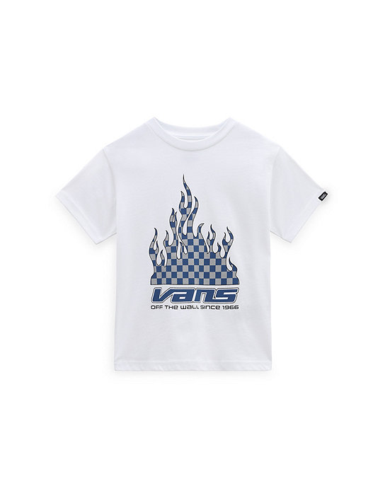 Little Kids Reflective Checkerboard Flame T-Shirt (2-8 Years) | Vans