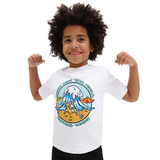 Little Kids Skelechill Sun Shirt T-Shirt (2-8 Years) | Vans