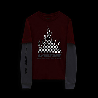 Camiseta de niños Reflective Checkerboard Flame Twofer (8-14 años) 7
