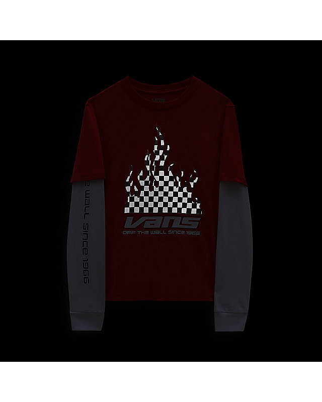 Boys Reflective Checkerboard Flame Twofer T-Shirt (8-14 Years) 4