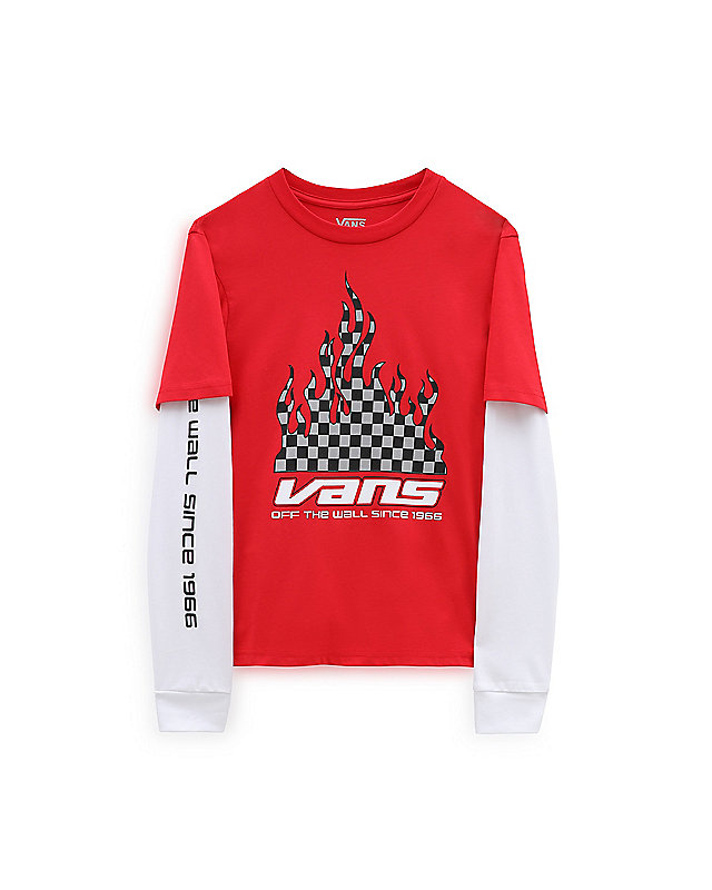 Boys Reflective Checkerboard Flame Twofer T-Shirt (8-14 Years) 1