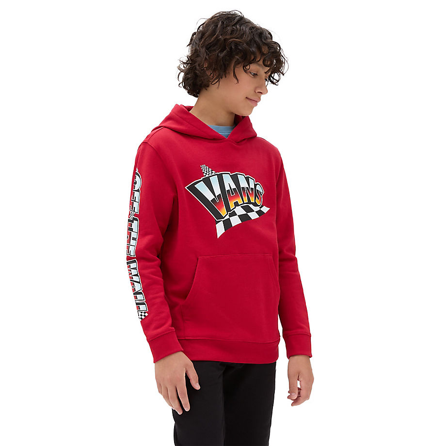 Vans Boys Hole Shot Pullover Hoodie (8-14 Years) (chili Pepper) Boys Red
