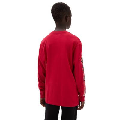 Vans red best sale long sleeve