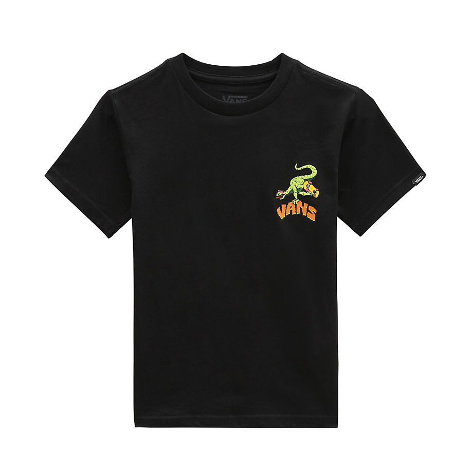 Vans Little Kids Dino Egg Plant T-shirt (2-8 Years) (black) Little Kids Black