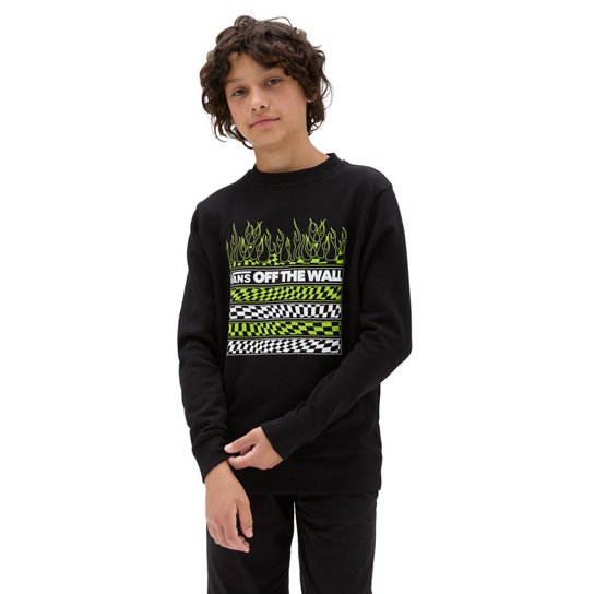 Jungen Neon Flames Crew Sweatshirt (8-14 Jahre) | Vans
