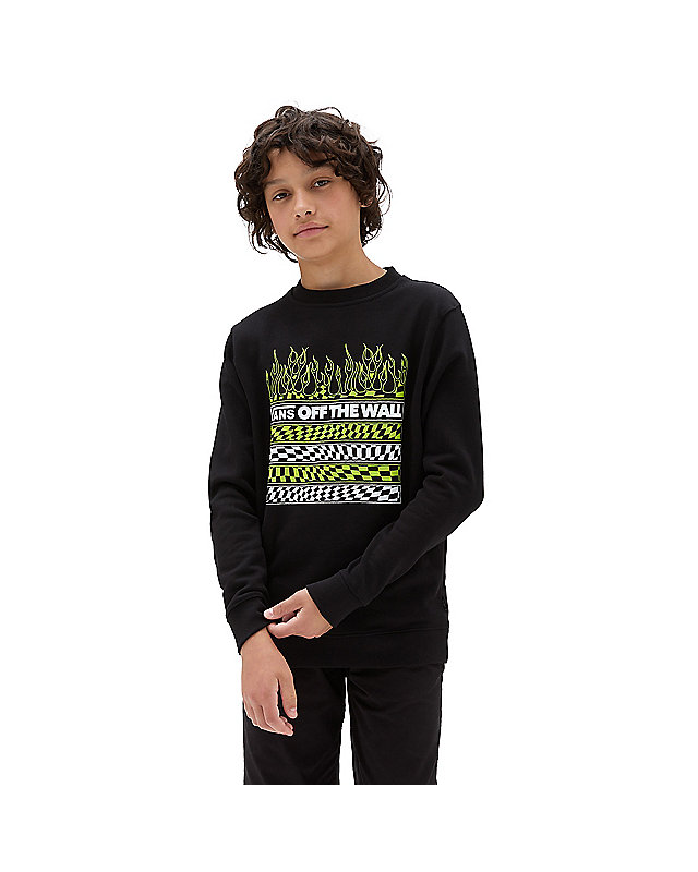 Boys Neon Flames Crew Sweatshirt (8-14 Years) 1