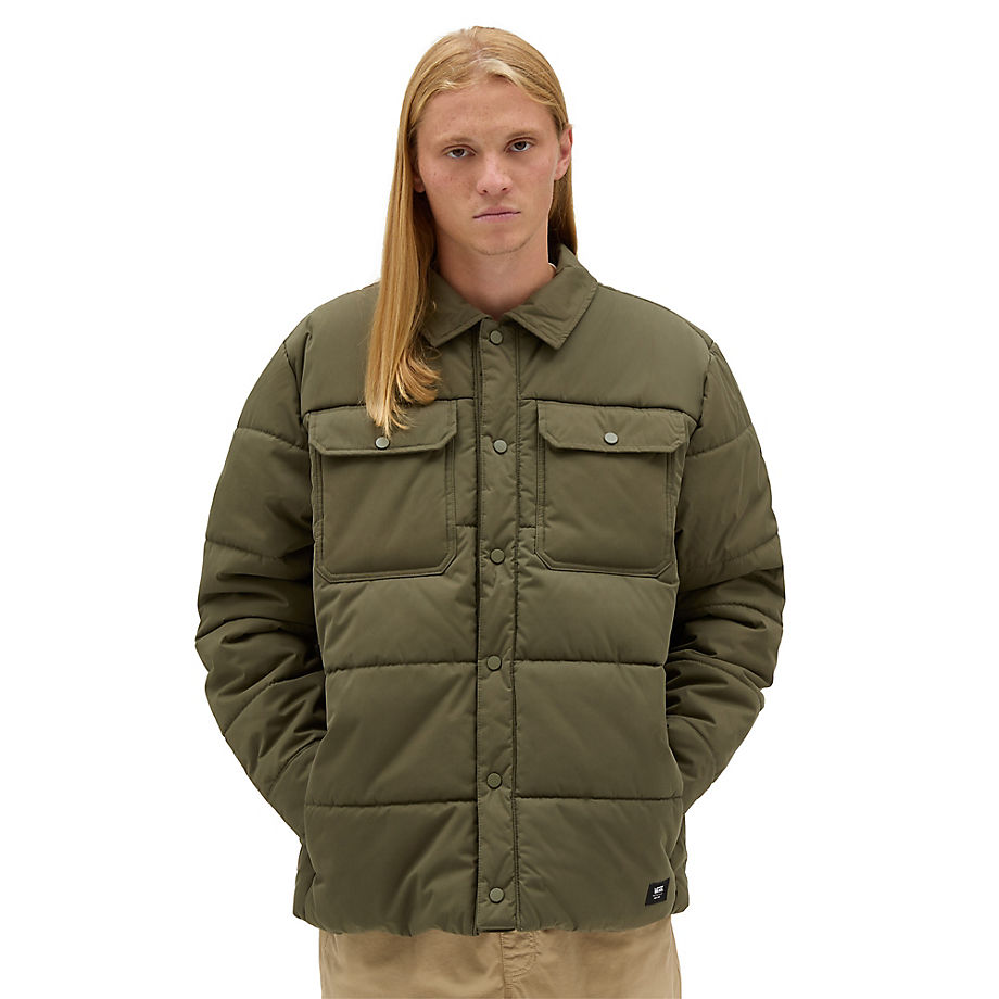 Vans Davis Puffer Mte-1 Jacket (grape Leaf) Men Green