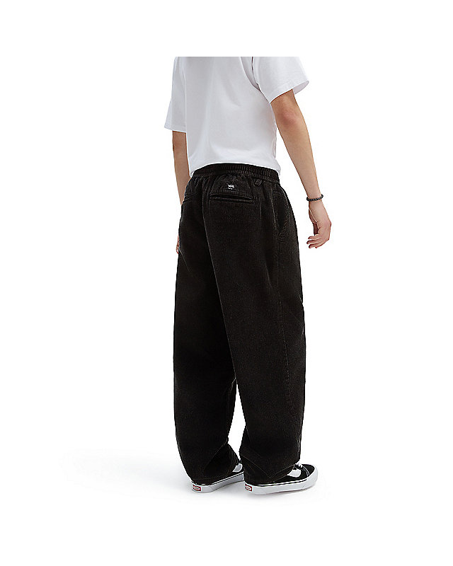 Pantaloni baggy affusolati in velluto a coste con lavaggio acido e vita elasticizzata Range 3