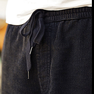 Pantalon fuselé à taille élastique en velours côtelé délavé à l'acide Range Baggy 6