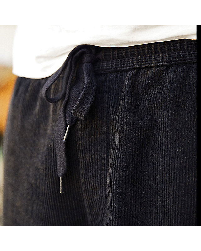 Pantaloni baggy affusolati in velluto a coste con lavaggio acido e vita elasticizzata Range 6